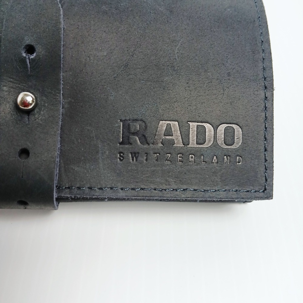 Rado Switzerland Black Leather Watch Roll Travel Organizer Pouch Case - Picture 4 of 6